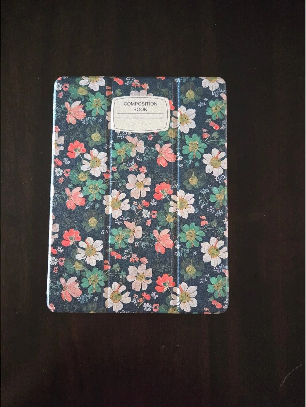 SOKE Floral Pattern Tablet Cover Case with Composition Book Design